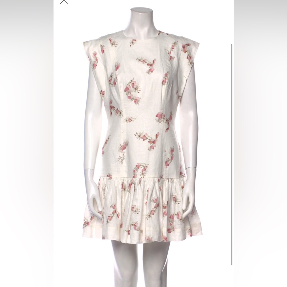 Zimmermann White Floral Linen dress. Never worn. Perfect condition. SO pretty.